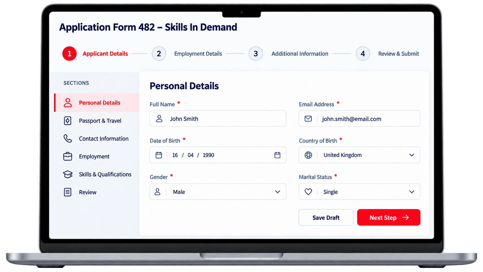 Red Earth Application Workflows Mockup